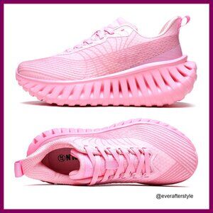 Breathable Walking Sneakers Cushioned Flexible Athletic Shoes Training Fashion